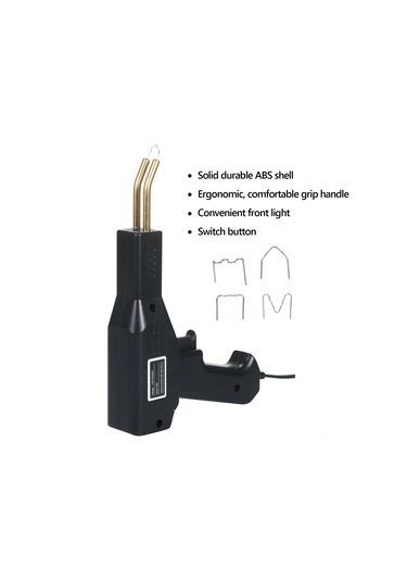 Hangfox Plastik Araba Tampon Tamir Seti: 50w Kaynak Makinesi + 200 Çivi + Teski + Pense, Kutu Paketi, Avrupa Standartı 220v Kırmızı