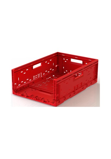 Plastik Kasa Piknik Sepeti Katlanır Kasa 40x60x16 Oyuncak Sepeti Yeşil