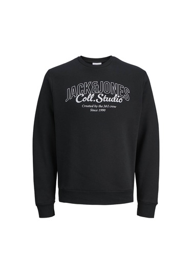 Jack & Jones Jjmakoto Siyah Erkek Sweatshirt 12278601 Siyah