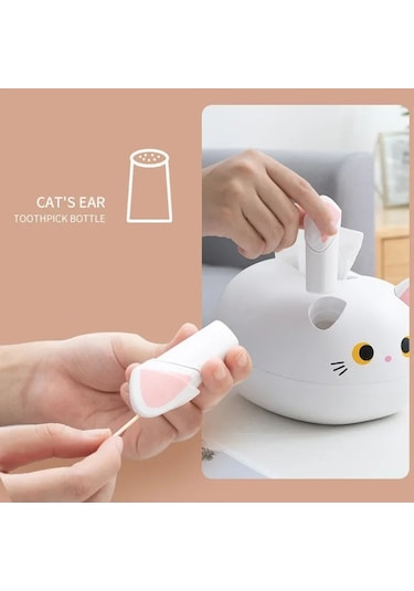 Siyah-kawaii Kedi Doku Kutusu Oturma Odası Peçete Depolama Mutfak Kağıdı Konteyner Masaüstü Tuvalet Tutucu Banyo Yurdu İçin