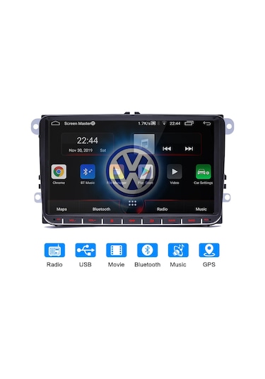 EXVOL 2 GB+32 GB Volkswagen Jetta Android 12 Multimedia Golf Passat Cady