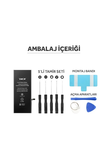 Apple Uyumlu iPhone 6S Plus Batarya Mucize Batarya Deji Normal Kapasite
