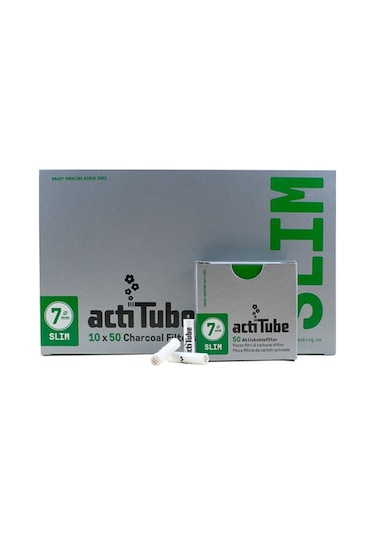 Actitube Karbonlu Pipo Filtresi 7 Mm 50 X 10'lu Paket