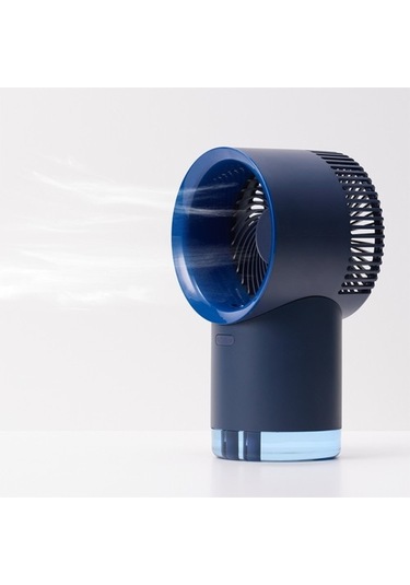 3000 Mah Kişisel Ayarlanabilir Misting Hava Soğutucu Gece Lambası Sessiz Küçük Masa Taşınabilir Klima Serin Mist Nemlendirici Fan Fanlar 6684 Mavi