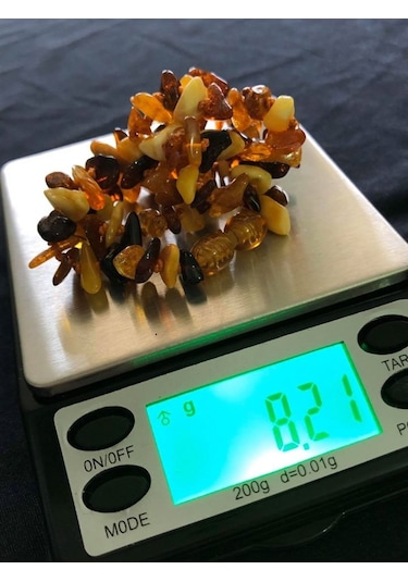 Doğal Kaya Damla Kehribar Bileklik 8 Gram Çok Renkli