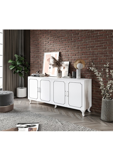 Stil 4 Kapaklı Çok Amaçlı Modern Konsol - Tamamı 1. Kalite Mdf