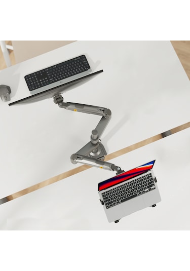 Nb H180-fp2 Amortisörlü 17-27 " Monitör Tutucu Ve 10-17"laptop St