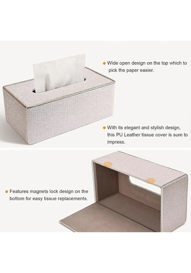 Mendil Kutusu Kapağı, Deri Mendil Kutusu Tutucu, Kleenex Ve Peçete İçin Dikdörtgen Mendil Kutusu Kapakları