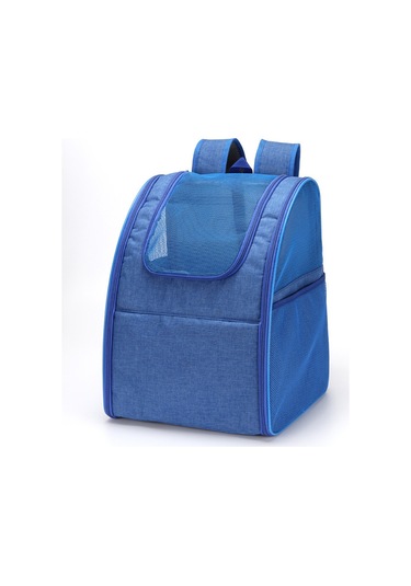 Havalandırmalı Büyük Kapasiteli Evcil Hayvan Sırt Çantası Mavi