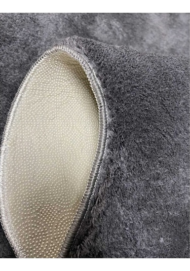 Mariesse Home Peluş Post Halı Dekoratif Post Görünümlü Antrasit