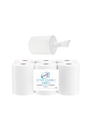 Pratiksoft İçten Çekmeli Kağıt Havlu 6 Rulo