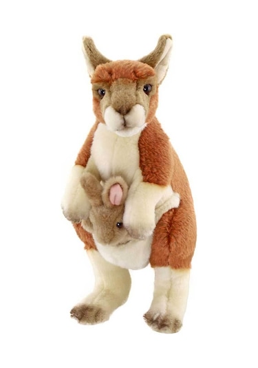 Neco Animals Ayakta Bebekli Kanguru Peluş 28 Cm Çok Renkli