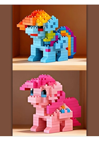Brıcks My Little Pony Rainbow Dash & Pinkie Pie İkili Yapı Blokla
