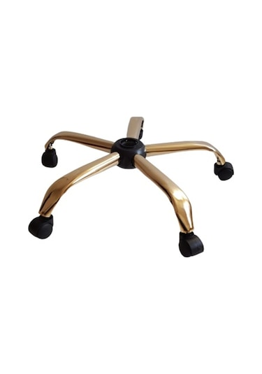 Kamusalmarket Çalışma Ofis Sandalyesi Gold Kaplama Tekerlekli Ücretsiz Kargo