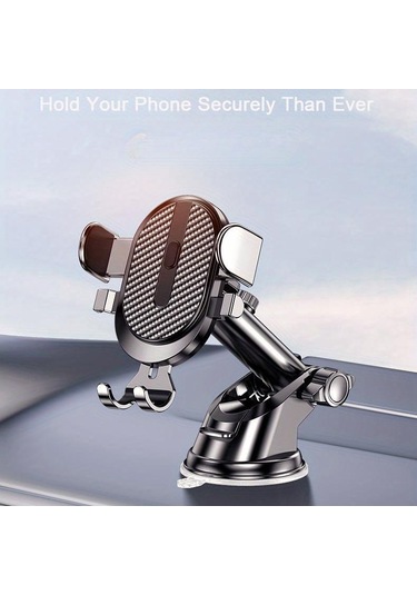 1 Adet Sucker Cep Telefonu Braketi Tablet Araç Montaj Standı Gps Araba Telefon Tutucu Uzatılabilir Kol İle Siyah