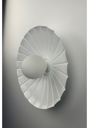 Mirvu Beyaz Metal Aplik Mutfak İç Mekan Salon Cafe Ofis Pastane Modern Dekoratif Aplikleri Beyaz