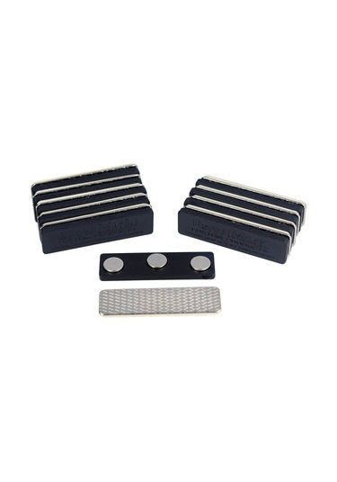 10 Adet Mıknatıslı Yakalık Isimlik - Manyetik Rozet Tutucu