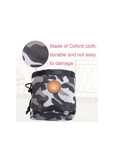 Çok Fonksiyonlu Pet Eğitimi Kamuflaj Aperatifler Çanta Taşınabilir Köpek Yürüyüş Kemer Çantası Siyah Beyaz