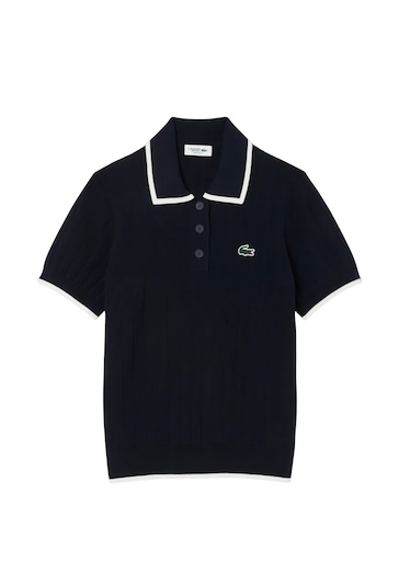 Lacoste Kadın Regular Fit Kısa Kollu Polo Yaka Trikot-shirt Siyah