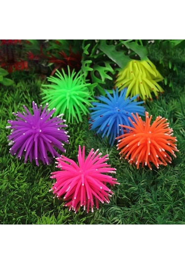 Sones Akvaryum Makaleleri Dekorasyon Tpr Simülasyon Deniz Kestanesi Topu Mercan Noktalı, Boyut: L, Çap: 13cm