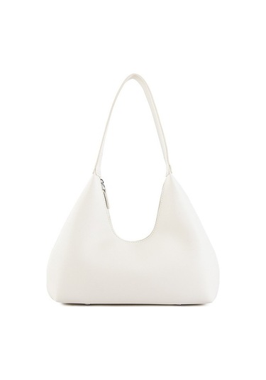 Hafif Lüks Ve Basit Niş Retro Çanta Beyaz - Gümüş 671464 Beyaz - Siyah