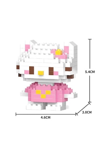 Bricks 3d Puzzle Yapı Blokları Seti - Pembe Hello Kitty