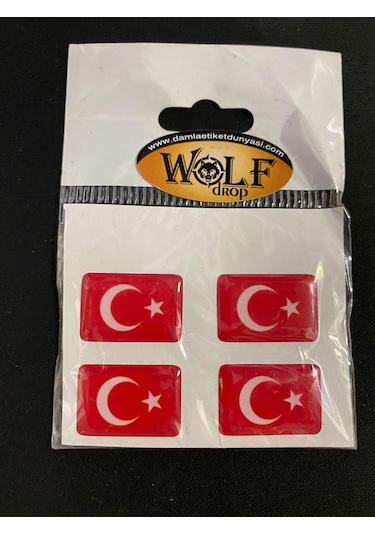 Sticker 4 Lü Türk Bayrağı