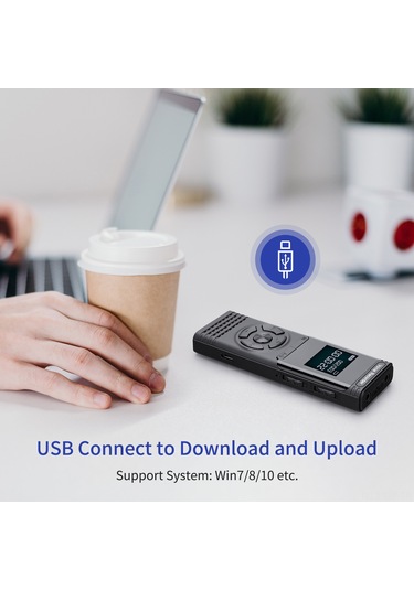 Singree "4gb Hafızalı 72 Saat Kayıt Yapabilen Ses Kontrollü Mp3/wav Çalar Ve Kaydedici"