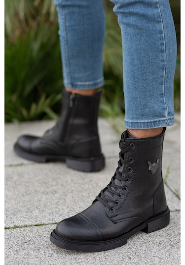 D0600 Su Ve Soğuk Geçirmez Kışlık Erkek Bot Siyah