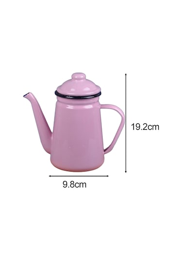 Suntek Magideal Emaye Çaydanlık Su Süt Isıtıcı Soba Ev Mutfak Açık Pembe