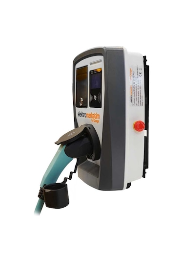 Elektromarketim 22 Kw 3 Faz 32A Tip 2 Soketli Elektrikli Araç Şarj İstasyonu