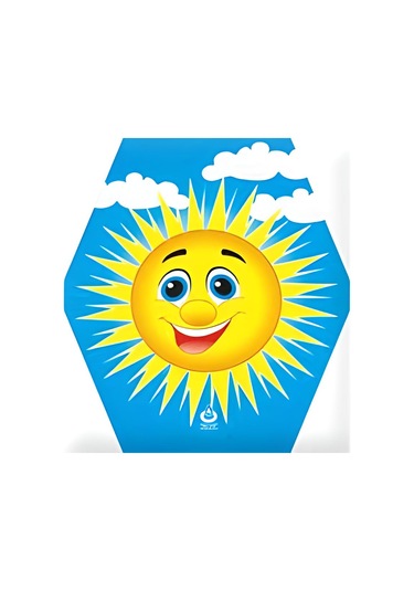 Geleneksel Ahşap Kasnaklı Güneş Desenli Uçurtma