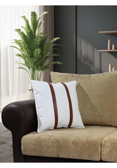 Premium Çift Taraflı Taba Beyaz Deri Kırlent Kılıfı/ev Ve Ofis Için 45x45cm Kırlent Kılıfı Çok Renkli