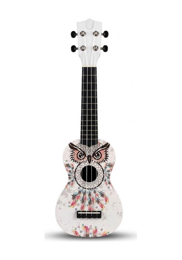 Soprano Ukulele Baykuş Desenli