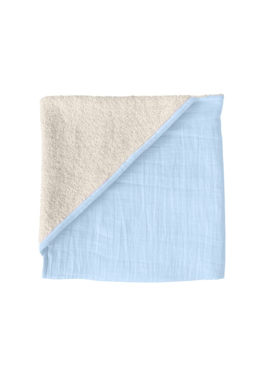 %100pamuk Kapşonlu Bebek Çocuk Banyo Havlusu Çift Yönlü M-bej