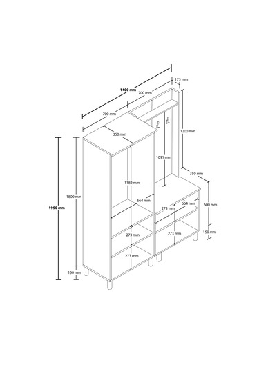 Set 5084-5072 Rapsody 6 Kapaklı Membran 9 Askılı Bohem Portmant