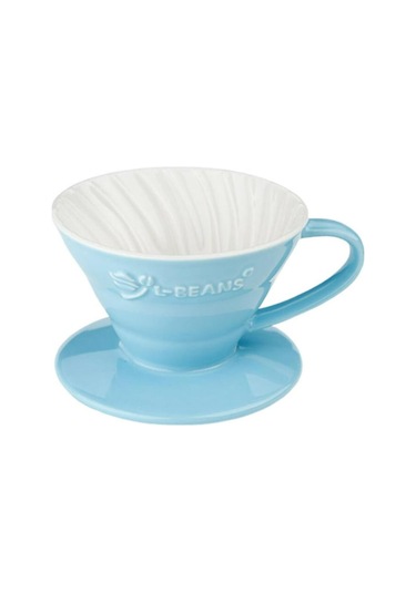 Yaozixa Mavi Seramik El Manual Filtre Kahve Dripper, Ev/ofis/kamp Kullanıma Uygun, Sağlıklı Ve Temizlenmesi Kolay Mavi