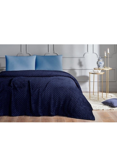 Özdilek Tomurcuk Lacivert Çift Kişilik Battaniye