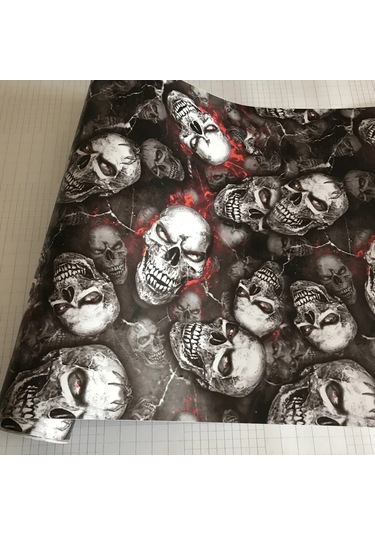 50x300 Cm Kendinden Yapışkanlı Araba Sticker Bomba Wrap Folyo Jdm Kafatası Graffiti Karikatür No 15 40cm X 152cm 1 Piece Set
