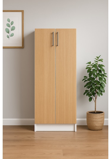 2 Kapaklı Elbise Dolabı 180 70 50 Cm Ahşap