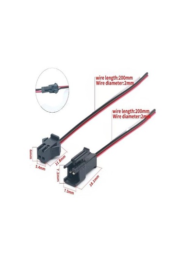 Jst Sm2p Kablolu Konnektor Dişi Erkek Takım 10cm 10 Takım