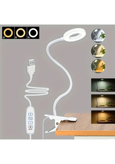 Boatshop1 Modern Usb Şarjlı Siyah Led Klipsiz Masa Lambası 360 Ördek Boyunlu Ayarlanabilir Parlaklık Ofis Okuma Video Konferans İçin Uzay Temalı Tasarım Siyah