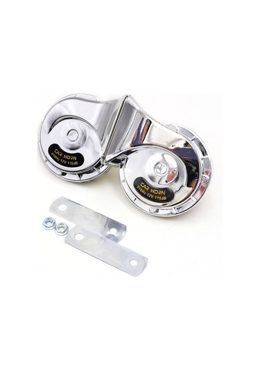 Samdoo 12v Çift Tonlu Salyangoz Korna - Yüksek Sesli Araç Ve Motosiklet Uyarı Sistemi 2'li Set