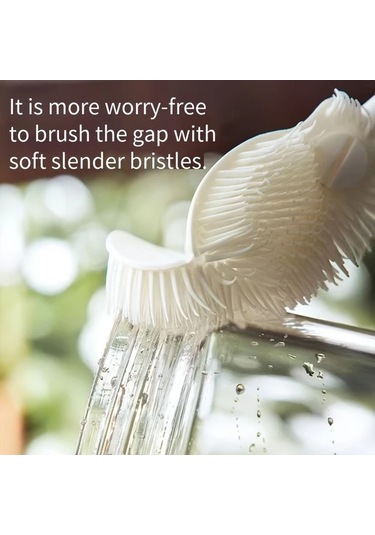 Hightower Beyaz Uzun Saplı Katlanır Yumuşak Fırçalı Bardak Fırçası - Sıkı Alanlar Ve Ulaşılması Zor Yerler İçin Manuel Temizlik Aracı