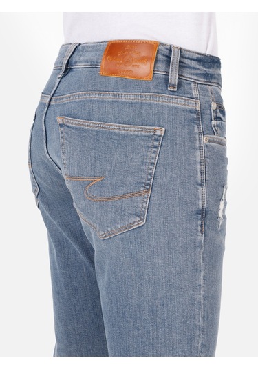 Colins 041 Danny Dar Kesim Düşük Bel Dar Paça Mavi Jean Erkek Pantolon Cl1070538 Denim