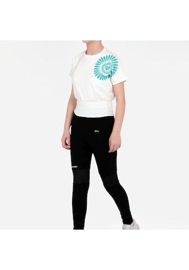 Slazenger PORCIA IN Kız Çocuk Tişört Ekru