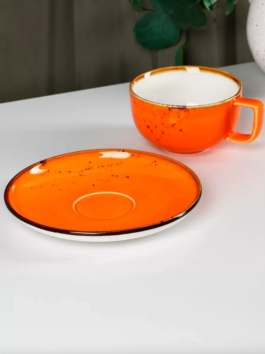 Magistro Çay Takımı "ceres", 250 Ml Fincan Ve Tabak 65275754 Turuncu