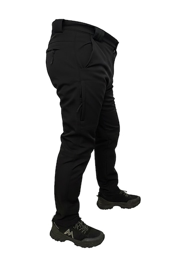 Mysia Outdoor Siyah Soft Shell Pantolon İçi Polarlı Siyah
