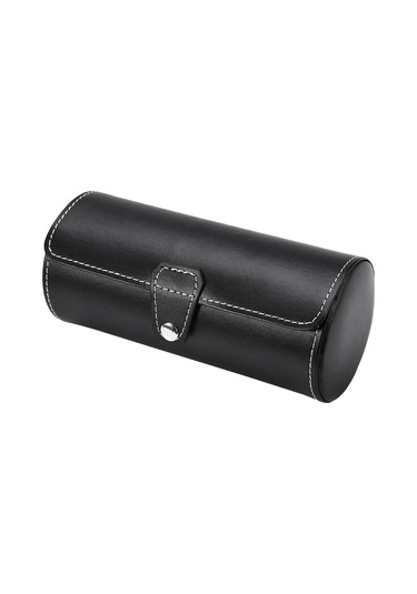 Soulader Seyahat İçin 3 Yuvalı Şık Saat Ve Takı Saklama Kutusu, Mücevher Organizer, Sundurma Tasarım Saat Kutusu, Siyah Renkli Aksesuar Kutusu Çok Renkli