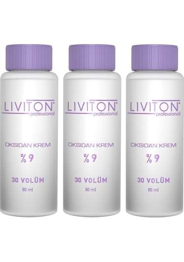 Liviton 30 Volume %9 Oksidan Krem 3 x 60 ML